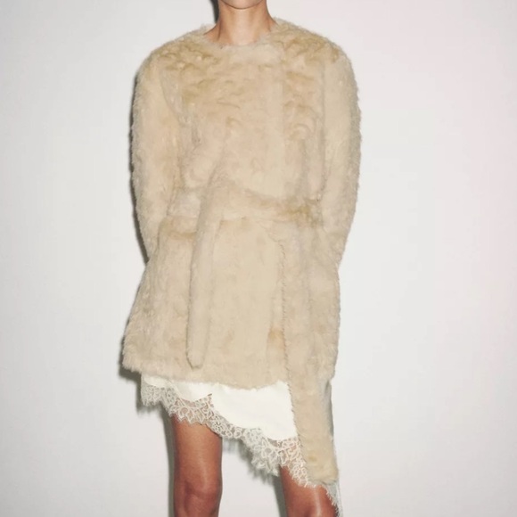 BNWT ZARA LIMITED EDITION FUR COAT - Picture 2 of 5